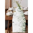 thumbnail image 4 of Eucalyptus Leaves Table Runner 108 Inches, Spring Botanical Branches Butterfly Bed Runner Dresser Scarves Tabletop for Indoor Outdoor Parties/Ceremony/Banquet, 13"x 108", 4 of 8