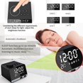 thumbnail image 6 of Radio Bluetooth Speaker With Clocks Dual USB Charging Port AUX Card Play Thermometer Kit Radio, 6 of 10