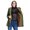 Army Green, variant on Women Winter Fleece Hooded Thicken Parka Casual Long Sleeve Zipper Button Down Overcoat Jacket Trench Coat Outerwear