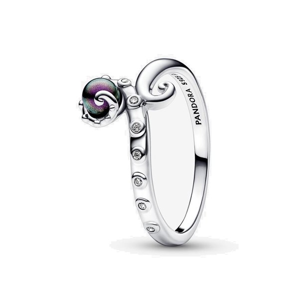 Aretes De Anillo De Plata Real Ariel Ursula Magic shell Rojo Cangrejo Sebastian Skewer Charm 925s