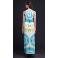 thumbnail image 4 of Bimba Tie-Dye Ladies Crew Neck Waist String Print Maxi Dress with Side Slits Summer Wear-XX-Large, 4 of 6