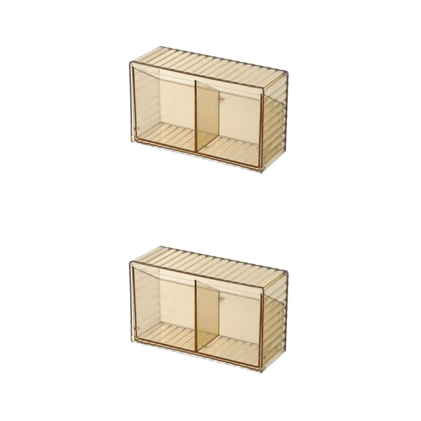 Caja organizadora montada en la pared Bewildely para almacenamiento diario de baño transparente 17,3*10,3*6,6 cm
