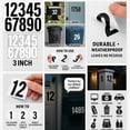 thumbnail image 6 of 3 inch Large Mailbox Number Stickers, 6 Sheets Self Adhesive Number Sticker - 60 Pcs Vinyl House Address Numbers 0-9 Waterproof Stickers for Outside, Address on House, Big Mail Box Number（Black）, 6 of 15