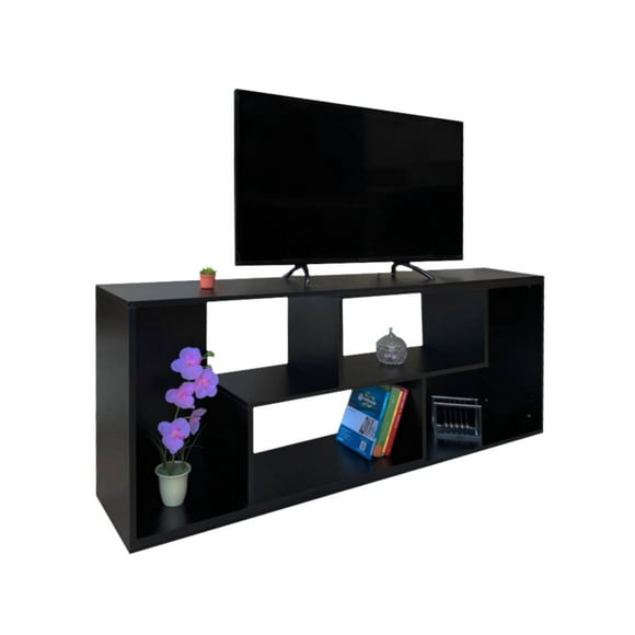 Mueble PARA TV DECOMOBIL Mesa Centro De Entretenimiento Negro Mate