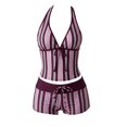 thumbnail image 6 of Leey-World 2 Piece Y2k Polka Dot Halter Bikini with Shorts 2000s Bathing Suit Set Summer Vacation Cute Beach Tankini Swimsuit(Rose Gold,S), 6 of 7