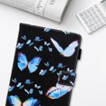 thumbnail image 6 of Cartoon Case for Fire HD 8 (8th Generation 2018 /7th Generation 2017 /6th Generation 2016 Release), Fold Stand Magnetic Leather Protector Wallet Flip Cute Case with Auto Sleep Wake, Blue Butterflies, 6 of 8