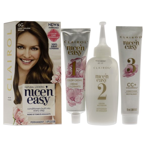 Clairol Color de pelo Mezcla de Color Nicen Easy 6G Marrón dorado claro 1 Application