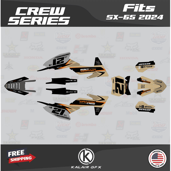 Kalair GFX Graphics Kit for Ktm SX65 65SX (2024) Crew Series