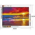 thumbnail image 3 of HsdsBebe 5D Diamond Art Painting Beach Art for Adult,Sunset on Sea DIY Full Round 5D Diamond Drill Kit,Gem Art Craft Home Decor,Wall Painting Kit 16x12 inch, 3 of 8
