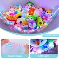 thumbnail image 5 of Unicorn Castle Stuffed Animals Net or Hammock Kids Toy Storage Organizer with LED Light Hanging Corner Stuffed Animals Holder Kids Girls Room Decor (Pack of 1), 5 of 10