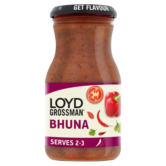 Loyd Grossman Bhuna Indian Curry Sauce 350g, Imported from Britain