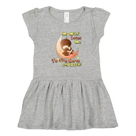 

Inktastic My Mimi Loves Me to the Moon and Back Gift Toddler Girl Dress