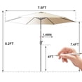 thumbnail image 3 of Scafild | 7.5 Ft Solar LED Light Patio Umbrella Outdoor W/ Easy Tilt - Off-white, 3 of 6