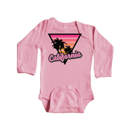 

Inktastic California with Triangle and Palm Trees Gift Baby Boy or Baby Girl Long Sleeve Bodysuit