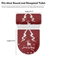 thumbnail image 5 of HELLHERO Christmas Tree Reindeer Stylish Gifts Toilet Covers Set Elastic Edge Polyester, Adjustable, Universal 17"x21", 5 of 5