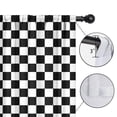 thumbnail image 4 of Blackout Kids Curtains,Black and White Checkered Pattern Childrens Insulated Curtains Set Of 2,Bedroom Essentials,Toddler Room Decor 52"x63", 4 of 5