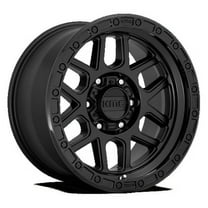 KMC Aluminum Rim KM544 MESA 17X8.5in Satin Black with Gloss Black Lip Finish, KM54478568700