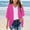 Pink, variant on OGLCCG Kids Girls Cardigan 3/4 Sleeves Open Front Lightweight Cardigan Solid Color Draped Ruffles Cardigan Size 3-14 Years