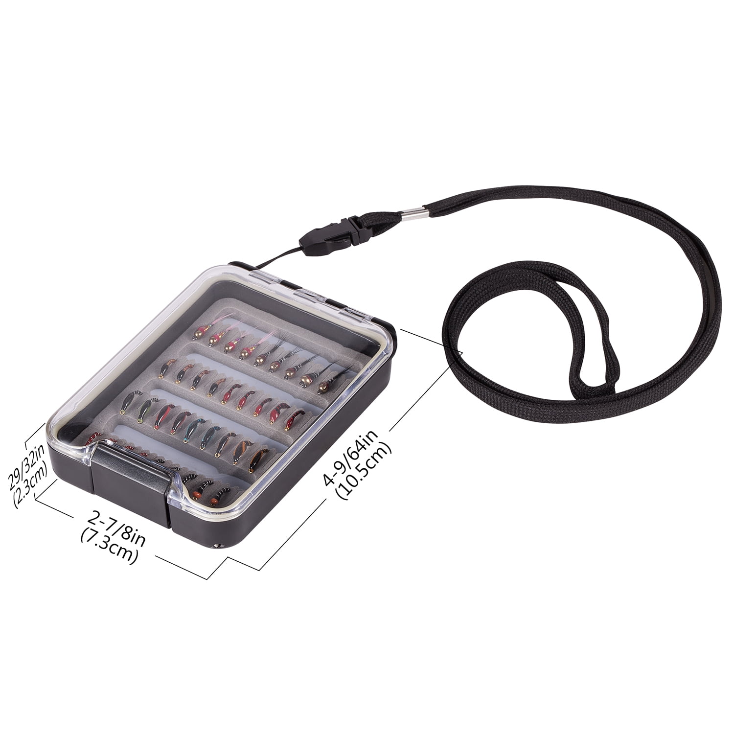 Bassdash Fly Fishing Lures Kit with Box Nymph Beadhead Wet Fishing Dry Flies for Trout Bass Salmon