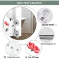 thumbnail image 5 of Red Gray Daisy Flowers Shower Curtain, Simple and Fresh Elegance Floral Plants Cloth Rustic Farmhouse Bathroom Decor Sets, Durable Fabric Waterproof Bathtubs Curtains with 12 Hooks 72x72 White, 5 of 6