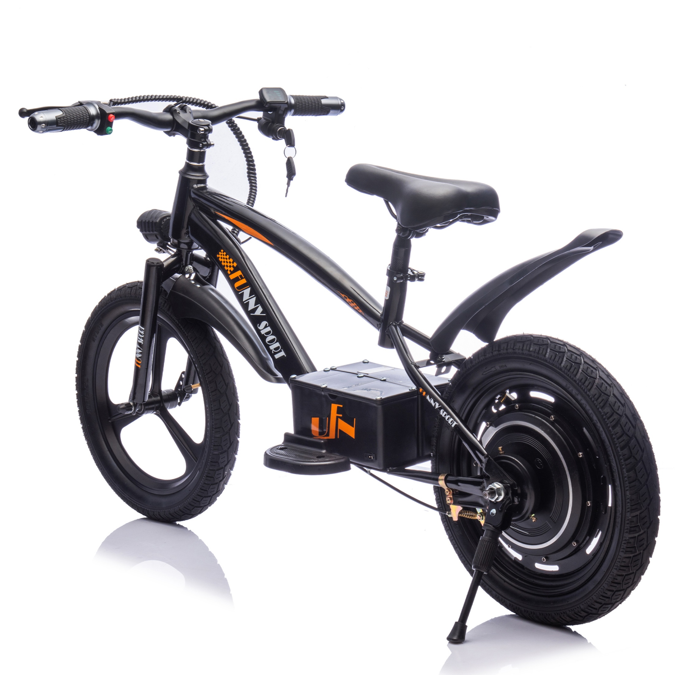 Dvsripa 24V Kids Electric Dirt Bike,300W Super Power Motor,Max 12.43MPH,16in Wheels,Power Display,Adjustable Seat Height,Hand-Operated Brakes Electric Balance Bike For Kids 5-12,Black