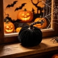 thumbnail image 4 of Halloween Decorations Savings, Tarmeek Faux Velvet Pumpkin Decorative Ornament for Halloween Thanksgiving Fall Centerpiece Lifelike Velvet Fabric Pumpkin for Home Kitchen Cabinet Wipe-Clean Reusable, 4 of 8