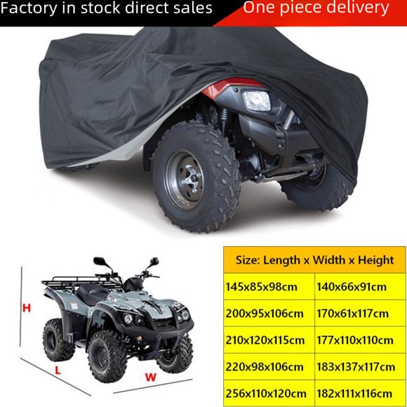 Heavy-Duty ATV Cover for Beach & Outdoor Use – Black Polyester Protector with UV Resistance, Water/Dust Proofing, Wear-Resistant Design & Easy Installation to Shield Your Vehicle from Elements