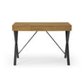thumbnail image 3 of Mona Wooden Desk Natural/Black  43.3L x 21.7W x 30H 1 Storage Drawer X-Leg, 3 of 10