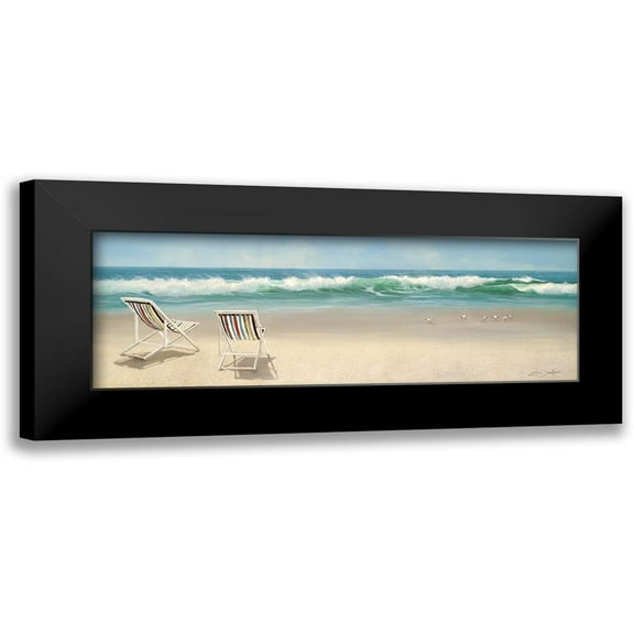 Seslar, Lin 14x7 Black Modern Framed Museum Art Print Titled - View For Two