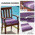 thumbnail image 3 of Outdoor Patio Cushion Covers 4 Pack Purple Patio Chair Cushion Covers with Ties and Zipper Gradient Stripes Modern Waterproof Outdoor Seat Cushion Covers for Patio Furniture 24"x24", 3 of 9