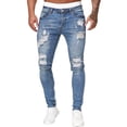 thumbnail image 1 of Cathalem Jeans Men Retro Relaxed Fit Bootcut Jeans,Light blue XXXL, 1 of 3