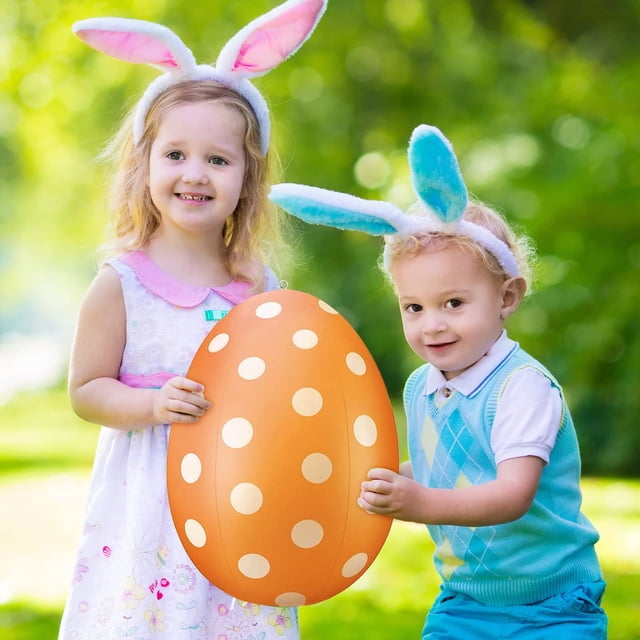 Decoración de Pascua, adornos de Pascua, regalos de Pascua, huevos de Pascua inflables, juguetes de decoración al aire libre para niños, huevos de Pascua inflables de colores para fiestas en el jardín
