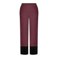 thumbnail image 3 of AherBiu Plus Size Pants for Women Corduroy High Waisted Vintage Casual Loose Slit Leg Trousers with Pockets, 3 of 5