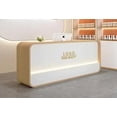 thumbnail image 2 of Beauty salon paint bar women's clothing store arc cashier simple modern small company front desk reception counter My Lux Decor Round, 2 of 6