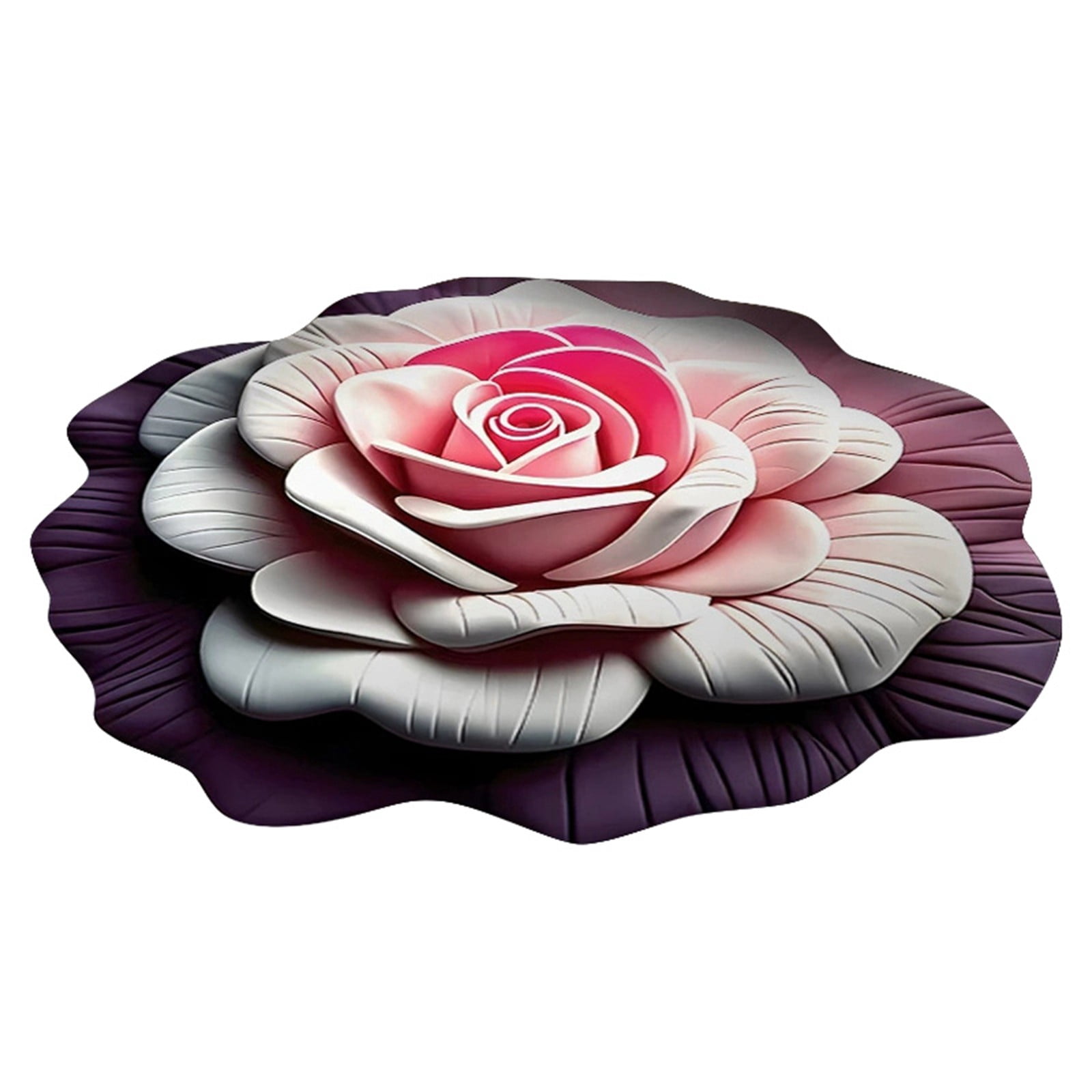 Carpet Floor Mat with 3D Flower Design Distinctive Shape for