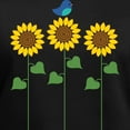 thumbnail image 3 of CafePress - Sunflower Garden Bird T Shirt - Women's V-Neck Dark T-Shirt, 3 of 4
