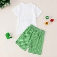 thumbnail image 4 of Gerichy Boys Summer Outfits 2023 Cute White Top And Green Shorts Kids Name Brand Teen Boys Two Piece Sets Clothing, 4 of 4