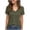 *Army Green, variant on ClodeEU Women's Summer V Neck Short Sleeve Solid Color Shirt ,Casual Loose Tunic Blouse Black,Womens Plus XXL