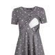 thumbnail image 4 of Qarigey Vestido de mujer Vestido de mamá de punto de manga corta de tela de alimentación de enfermería Prendas para la parte del cuerpo Gris M Qarigey AP001831-07, 4 of 6
