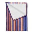 thumbnail image 2 of Abstract Soft Flannel Fleece Throw Blanket, Gradient Color Vertical Stripes Lines Art Retro Graphic Display, Cozy Plush for Indoor and Outdoor Use, 50" x 60", Violet Blue Salmon, by Ambesonne, 2 of 5