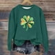thumbnail image 3 of Vestido de Manga Larga de una Línea para las Mujeres Imprimir el Día de San Patricio Manga Larga con Capucha Suelta de Lana Forrada con Suave 95% Poliéster 5% Spandex, Top para Niños, 3 of 5
