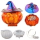thumbnail image 2 of Molde de silicona con forma de calabaza de Halloween con tapa en forma de sombrero de bruja, 2 of 5