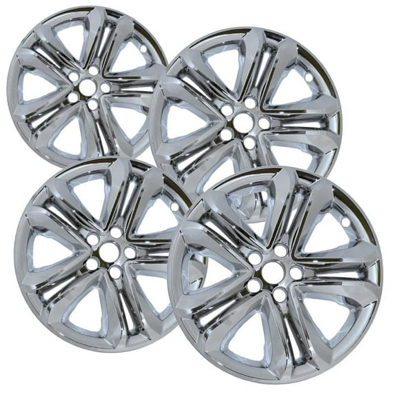Set of 4 18 inch Chrome ABS Wheel Skins Compatible with 2019 - 2022 Ford Edge SEL Impostors for KT4Z1007A Wheel Series