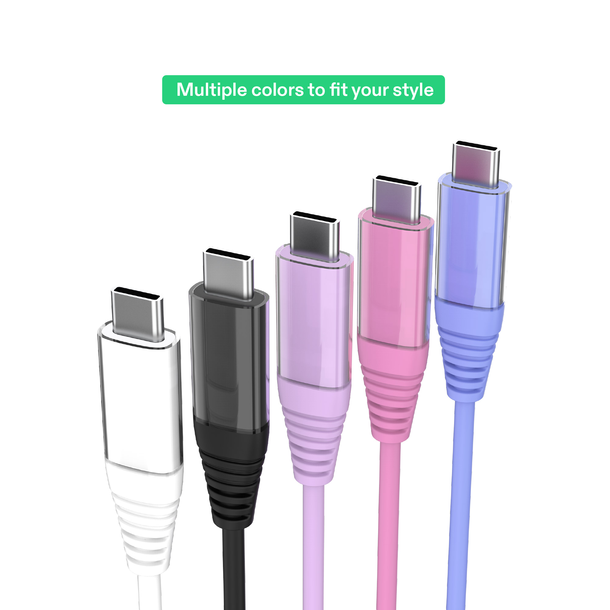 Cable de carga onn de 6 pies USB-C a USB-C, carga rápida, certificado USB-IF, compatible con iPhone serie 16 y 15, Samsung Galaxy, Note, dispositivos Pixel, iPad Pro y más - Púrpura 5