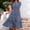 Blue, variant on QUNYINEY Puff Short Sleeve Summer Dresses for Women Casual Boho A-Line Dress Flowy Empire Waist V Neck Maxi Dresses