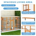 thumbnail image 4 of Demi Bonn 104" Wooden Cat House Outdoor Catio Kitty Enclosure with Super Large Enter Door, Cat Cage Condo Playpen with 6 Jumping Platforms, 2 Cat Condos, Orange, 4 of 13