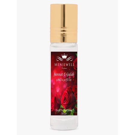 DugRaj Attar's Jannat-E-Gulab Eau De Perfume Attar For Men & Women 9ml, 0.3 Fl.oz. | Non Alcoholic Perfume Attar | Premium Fragrance - Long Lasting Unisex Attar | With Fresh & Floral Notes