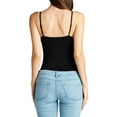 thumbnail image 3 of Women Solid Cami Bodysuit w/ Adjustable Spaghetti Straps, 3 of 3