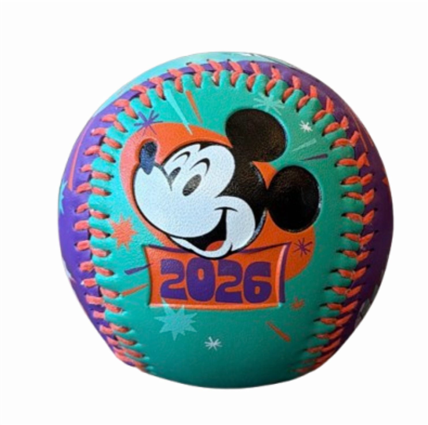 Disney Parks WDW 2026 Mickey & Minnie Mouse Collectible Baseball Ball New W Tag