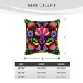 thumbnail image 4 of Kll Colorful Floral Embroidery Mexican Decorative Throw Pillow Covers Velvet Soft For Couch Sofa Bedroom Living Room Outdoor -16"X16", 4 of 8